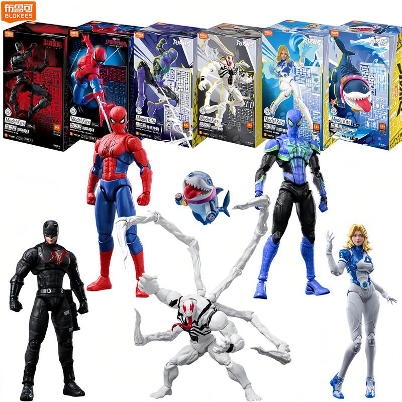 Model Kit Brands - Blokees Spider Man Anti-Venom Daredevil Action