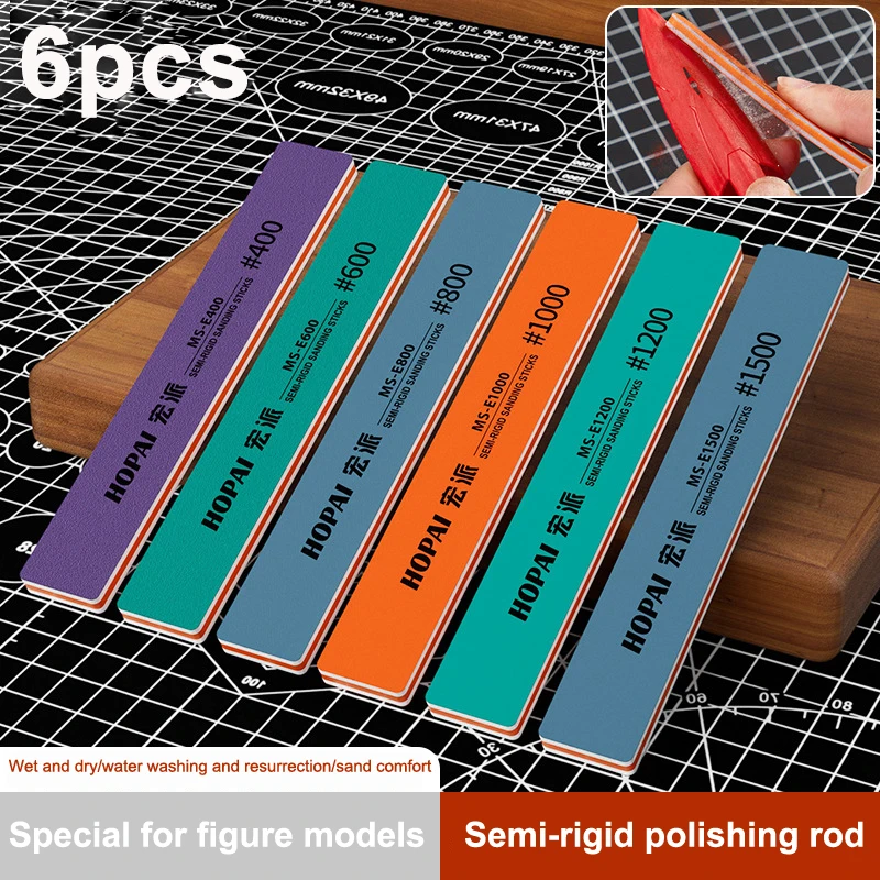 6Pcs MS-E400-1500 Semi-rigid S - Sanding Stick Set review and price