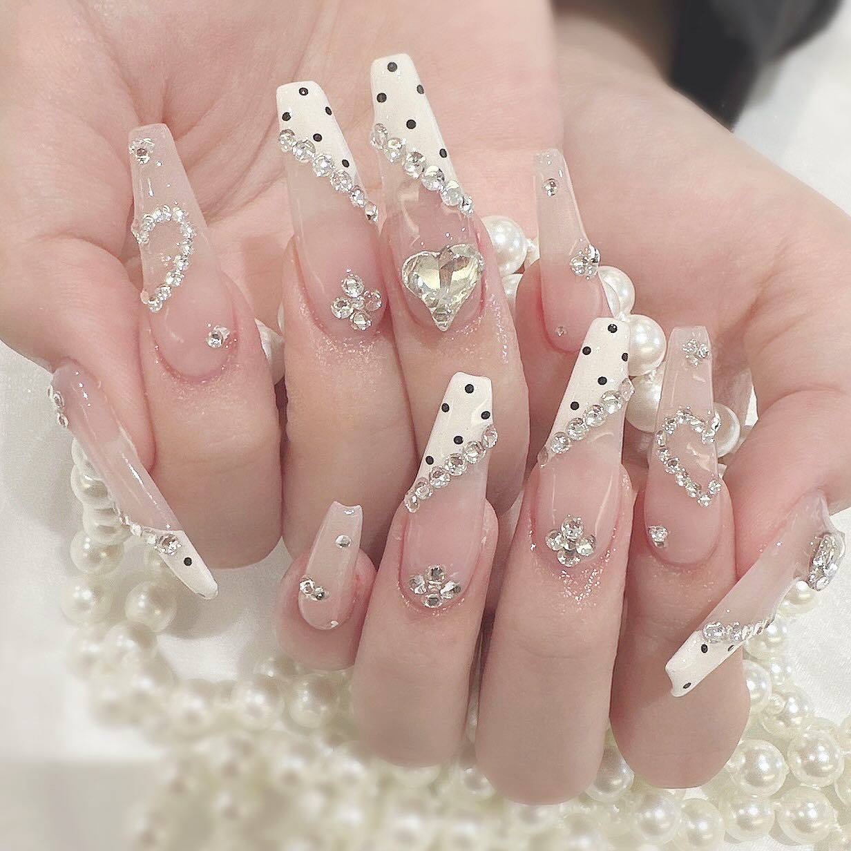 24Pcs Long Stiletto Polka Dot  - Sanding Stick Set review and price