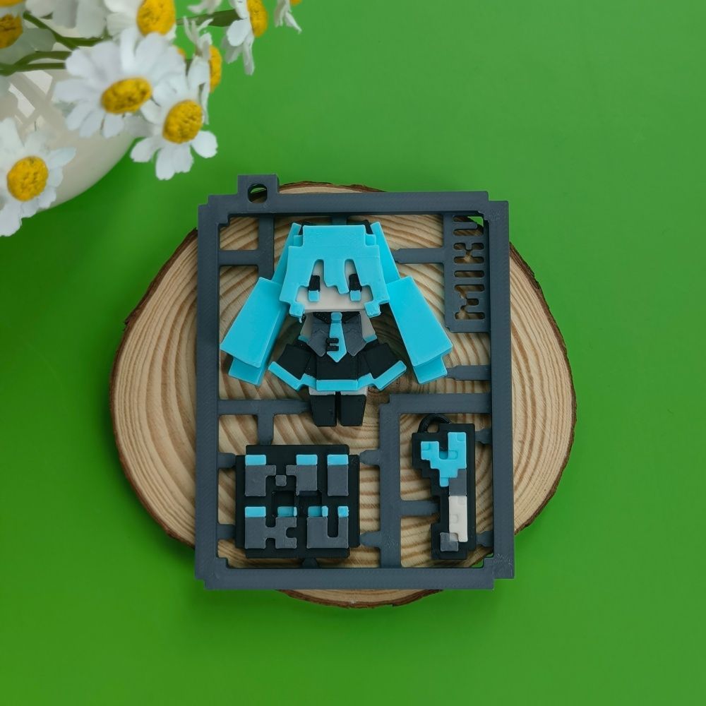 3D Printed Cute Pixel Hatsune  - Model Kit Gundam Bandai review and price