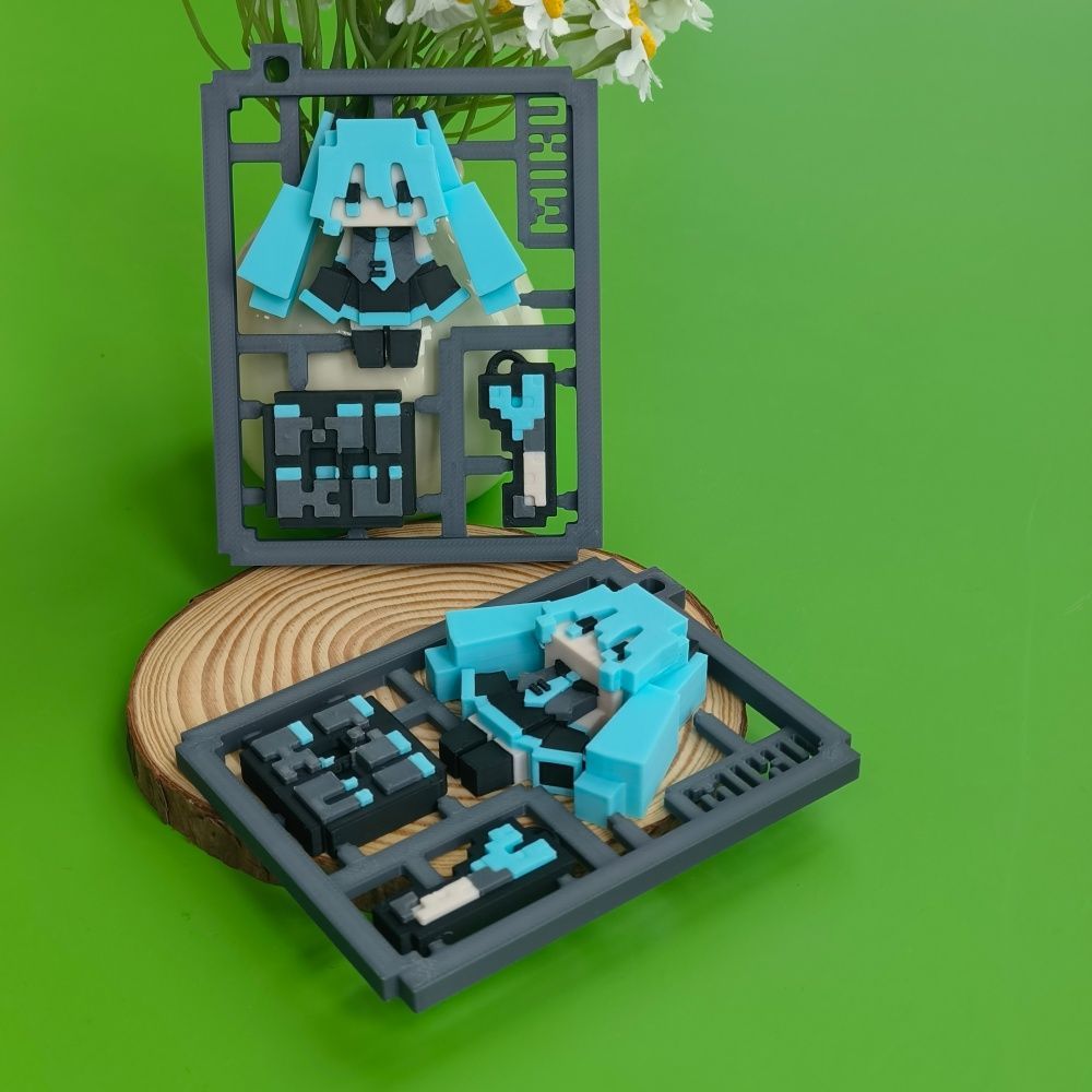 3D Printed Cute Pixel Hatsune  - Model Kit Gundam Bandai review and price