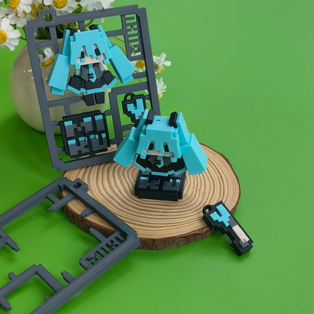 3D Printed Cute Pixel Hatsune  - Model Kit Gundam Bandai review and price